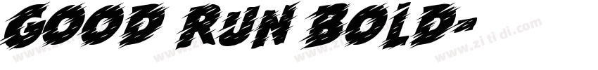 Good Run Bold字体转换